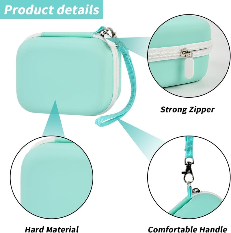 Grapsa Case for Memoking T02/ for ETIKEZ/for Phomemo M02/ T02/ M02S/ M02 pro/ M02X Inkless Sticker Photo Printer. Portable Printer Storage Holder for Label Maker, Thermal Paper, USB Cable (Box Only)-Green - Image 3